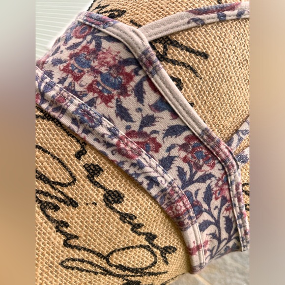 CHASER intimates • soft boho strappy patchwork floral print bralette •size small - Picture 12 of 16